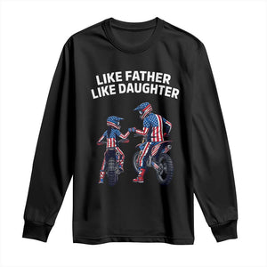 Like Father Daughter Dirt Bike Long Sleeve Shirt Cute Matching Motocross Gift Father's Day TS14 Black Print Your Wear