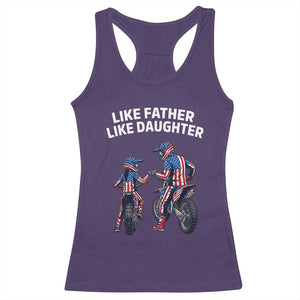 Like Father Daughter Dirt Bike Racerback Tank Top Cute Matching Motocross Gift Father's Day TS14 Purple Print Your Wear
