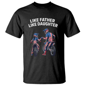 Like Father Daughter Dirt Bike T Shirt Cute Matching Motocross Gift Father's Day TS14 Black Print Your Wear