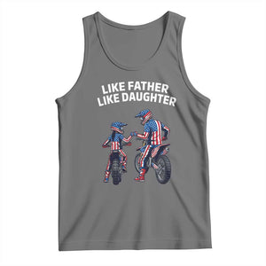 Like Father Daughter Dirt Bike Tank Top Cute Matching Motocross Gift Father's Day TS14 Black Heather Print Your Wear