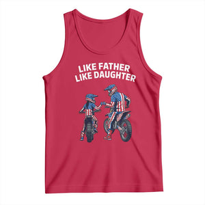 Like Father Daughter Dirt Bike Tank Top Cute Matching Motocross Gift Father's Day TS14 Red Print Your Wear