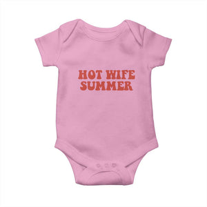 Hot Wife Summer Baby Onesie Funny Newlywed TS14 Light Pink Print Your Wear