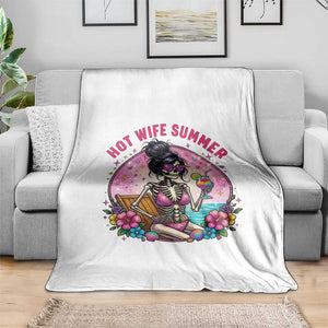 Hot Wife Summer Throw Blanket Funny Newlywed Skeleton TS14 Print Your Wear