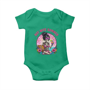 Hot Wife Summer Baby Onesie Funny Newlywed Skeleton TS14 Irish Green Print Your Wear