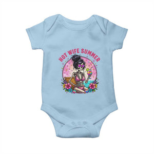 Hot Wife Summer Baby Onesie Funny Newlywed Skeleton TS14 Light Blue Print Your Wear
