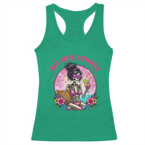Hot Wife Summer Racerback Tank Top Funny Newlywed Skeleton TS14 Irish Green Print Your Wear
