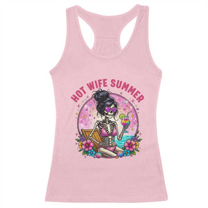 Hot Wife Summer Racerback Tank Top Funny Newlywed Skeleton TS14 Light Pink Print Your Wear