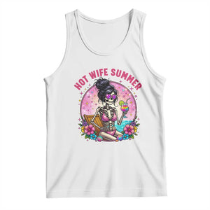 Hot Wife Summer Tank Top Funny Newlywed Skeleton TS14 White Print Your Wear