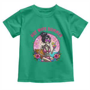 Hot Wife Summer Toddler T Shirt Funny Newlywed Skeleton TS14 Irish Green Print Your Wear