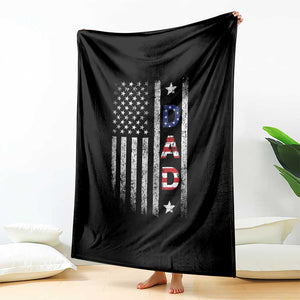 USA Patriotic Dad Throw Blanket Father's Day American Flag 4th of July TS14 Print Your Wear