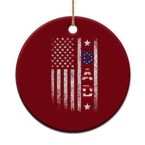 USA Patriotic Dad Ceramic Ornament Father's Day American Flag 4th of July TS14 1pc Red Print Your Wear