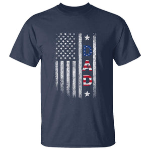USA Patriotic Dad T Shirt Father's Day American Flag 4th of July TS14 Navy Print Your Wear
