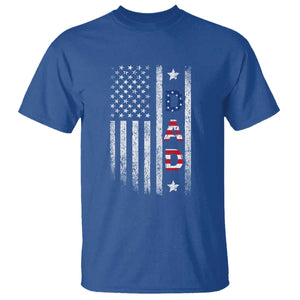 USA Patriotic Dad T Shirt Father's Day American Flag 4th of July TS14 Royal Blue Print Your Wear