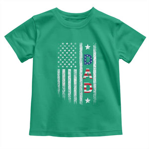 USA Patriotic Dad Toddler T Shirt Father's Day American Flag 4th of July TS14 Irish Green Print Your Wear