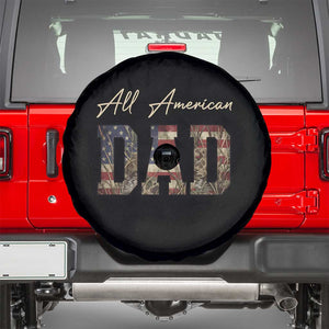 Retro All American Dad Spare Tire Cover 4th of July Father's Day TS14 Black Print Your Wear