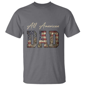 Retro All American Dad T Shirt 4th of July Father's Day TS14 Charcoal Print Your Wear
