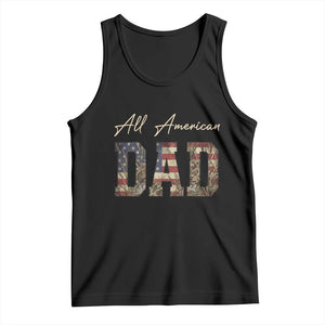 Retro All American Dad Tank Top 4th of July Father's Day TS14 Black Print Your Wear