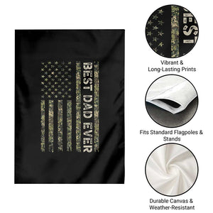 Best Dad Ever Garden Flag Patriotic USA Flag 4th of July Camo American Flag Camouflage TS14 Print Your Wear