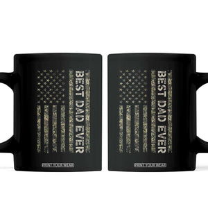 Best Dad Ever Coffee Mug Patriotic USA Flag 4th of July Camo American Flag Camouflage TS14 Black Print Your Wear
