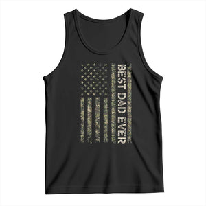 Best Dad Ever Tank Top Patriotic USA Flag 4th of July Camo American Flag Camouflage TS14 Black Print Your Wear