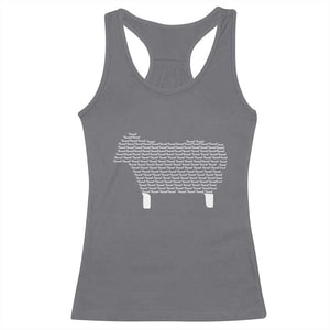 Found Minimalist Sheep Racerback Tank Top Christian Psalm 23 Lamb
