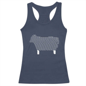 Found Minimalist Sheep Racerback Tank Top Christian Psalm 23 Lamb