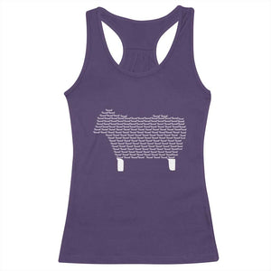 Found Minimalist Sheep Racerback Tank Top Christian Psalm 23 Lamb