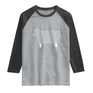 Found Minimalist Sheep Raglan Shirt Christian Psalm 23 Lamb