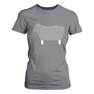 Found Minimalist Sheep T Shirt For Women Christian Psalm 23 Lamb