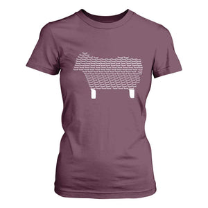 Found Minimalist Sheep T Shirt For Women Christian Psalm 23 Lamb