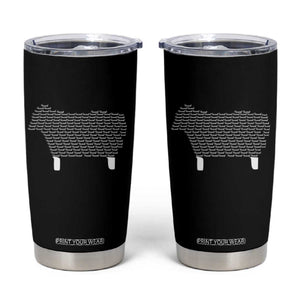 Found Minimalist Sheep Tumbler Cup Christian Psalm 23 Lamb