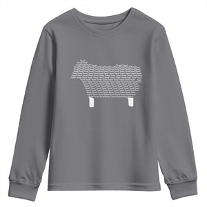 Found Minimalist Sheep Youth Sweatshirt Christian Psalm 23 Lamb