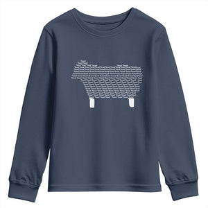 Found Minimalist Sheep Youth Sweatshirt Christian Psalm 23 Lamb