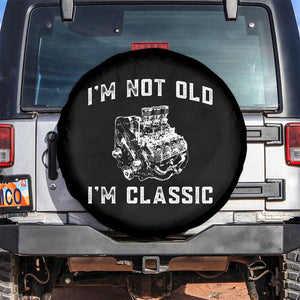 I'm Not Old I'm Classic Spare Tire Cover Flathead V8 Engine Silhouette
