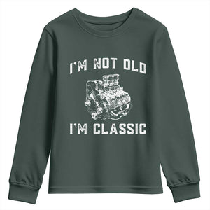 I'm Not Old I'm Classic Youth Sweatshirt Flathead V8 Engine Silhouette