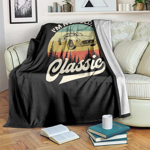 I'm Not Old I'm Classic Throw Blanket Retro Sports Car Euro Classic