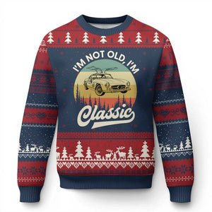 I'm Not Old I'm Classic Ugly Christmas Sweater Retro Sports Car Euro Classic