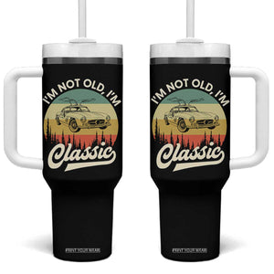 I'm Not Old I'm Classic Tumbler With Handle Retro Sports Car Euro Classic