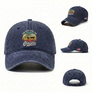 I'm Not Old I'm Classic Washed Cotton Baseball Cap Retro Sports Car Euro Classic