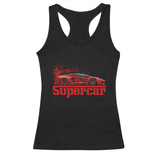 Supercar Exotic Italian Sports Car Graphic Racerback Tank Top