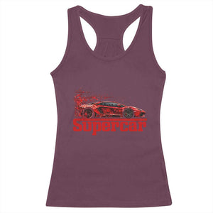 Supercar Exotic Italian Sports Car Graphic Racerback Tank Top