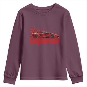 Supercar Exotic Italian Sports Car Graphic Youth Sweatshirt
