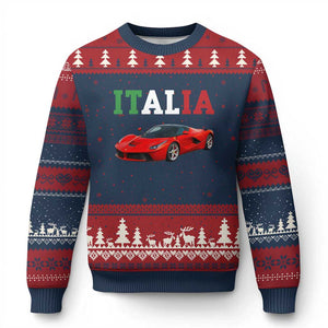 Fun Italian Exotic Supercar Ugly Christmas Sweater