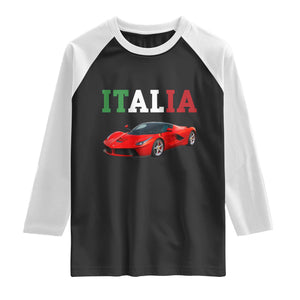 Fun Italian Exotic Supercar Raglan Shirt
