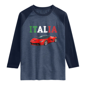 Fun Italian Exotic Supercar Raglan Shirt