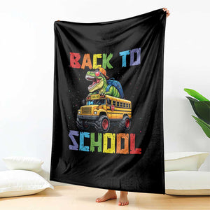Bruh We Back Throw Blanket Funny Dinosaur Back To School Dinosaur
