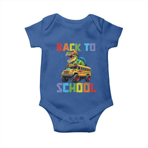 Bruh We Back Baby Onesie Funny Dinosaur Back To School Dinosaur