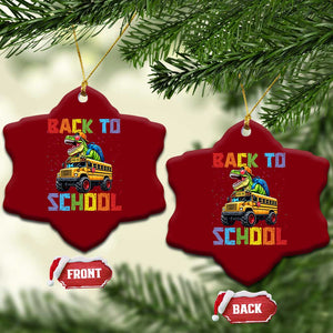 Bruh We Back Ceramic Ornament Funny Dinosaur Back To School Dinosaur