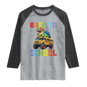 Bruh We Back Raglan Shirt Funny Dinosaur Back To School Dinosaur