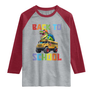 Bruh We Back Raglan Shirt Funny Dinosaur Back To School Dinosaur